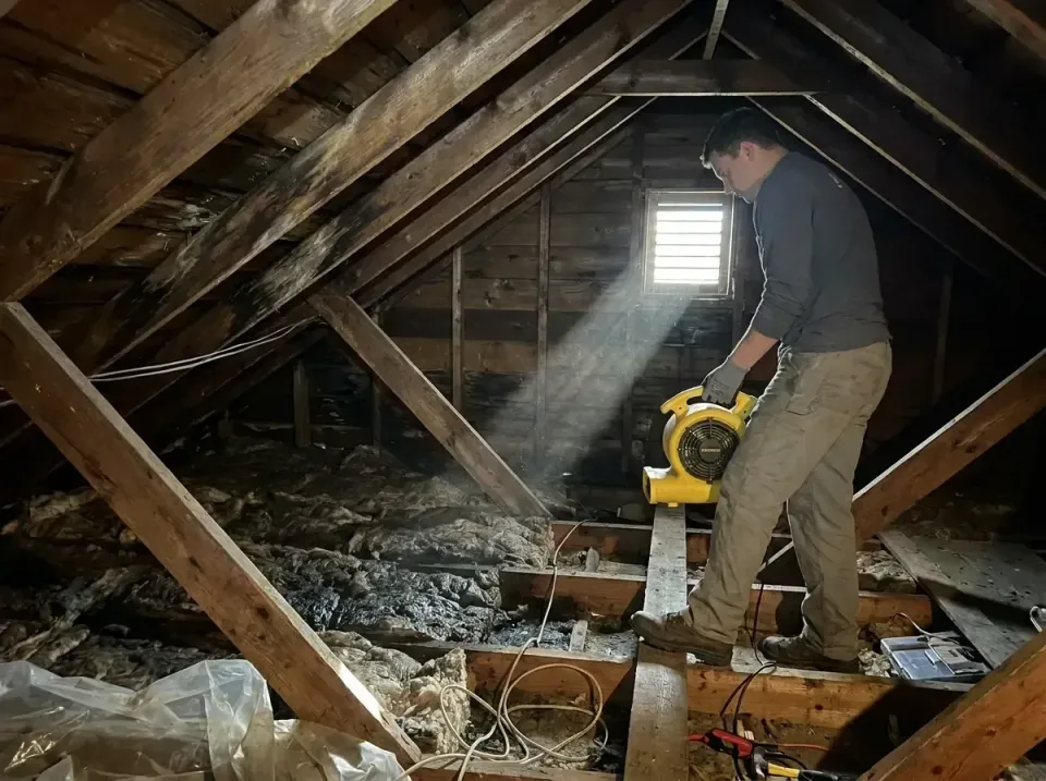 attic-water-damage-drying-proc-007 — frequently asked questions, Emergency Water Extraction & 24/7 Flood Response in Marlin,…